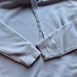 Evereve  Kerry Tape Trim Sleeves Lavender Pullover Hoodie Size S Raw Hem Photo 7
