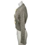 Acoa Women's Gray Cable Knit Floral Long Sleeve Crop Cardigan Sweater Top Size M Size M Photo 1