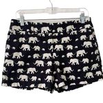 Ann Taylor Loft The Riviera Linen Blend Elephant Print Shorts Women’s Size 2 Photo 0