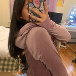 Garage Pink Velvet Hoodie Photo 1