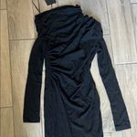 Lamarque Black Asymmetrical Long Sleeve Gown Photo 2