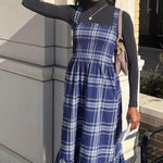 Hill House The Anjuli Nap Dress in Navy Plaid Photo 0