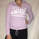 PINK - Victoria's Secret LAVENDER PURPLE V-NECK VICTORIA'S SECRET PINK HOODIE SWEATSHIRT Photo 0
