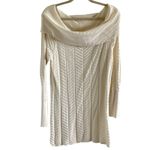 Chaus New York Cream Winter White Cowl Neck Sweater Dress Size L Photo 1