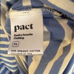 EUC Pact Softspun Orgqnic Cotton Tank Midi Dress Blue White Stripe Size XL Photo 6