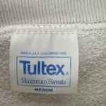 Tultex Vintage Crewneck Sweatshirt Size M White Peace On Earth Animals 90s Ugly Photo 3