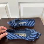 Aerosoles  Women's Damira Ballet Flat Blue Jean Textured Striped Knit Fabric 8 Photo 4