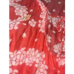 Letarte handmade 100% cotton multicolored floral embellished swim suit cover up Size L Photo 2