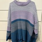 Urban Outfitters BDG Max Oversized Waffle Knit Sweater Purple Photo 1