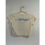 Ed Hardy  Ladies Cropped Tee Size M Eagle Rose Anchor shirt top Photo 2