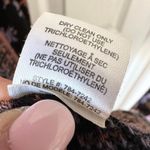 Nanette Lepore Bianca Jacquard Black Copper Purple Patterned Wool Cardigan Large Photo 4