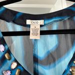 Cache multi use see through studded blouse swim cover up animal print Photo 1