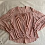 Free People  Light Pink Wrap Blouse Photo 6