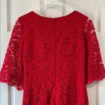 Ralph Lauren Lauren All Over Floral Lace Cherry Red Mini Dress - Size 6 Photo 9