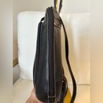 st. john's bay  Black Leather Back Pack Adjustable Purse Photo 3
