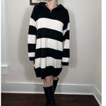 ASOS Design Black White Striped Sweater Dress Size Large Tall Photo 1