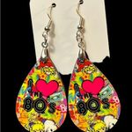 I Love The 80’s Colorful Teardrop Earrings New Photo 1