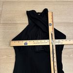 Mara Hoffman  Viscose Black Criss Cross Keyhole Halter Midi Sheath Dress Size M Photo 3