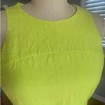 Banana Republic x Milly Tennis Ball Neon Yellow Textured Shift Dress Size 6 Photo 5