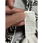 La Blanca  Size 8 One Piece Swimsuit Black White Boho Geometric Halter Back Photo 8