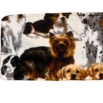 Vintage Women Men Rectangular Scarf Dogs Sitting‎ Long Scarf White Photo 1