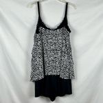 Great Lengths Zebra Tiered Ruffle Swimsuit 20 Black Size undefined Photo 1