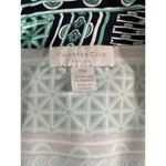 Charter Club  Geo‎ Print Button Down Collar Short Cuffed Sleeve 
Dress Size PM Photo 5