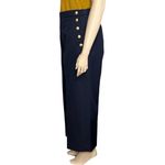 Sézane  Marino Wool-Blend Wide Leg Cropped Pants, Navy, FR46/US14 Photo 4