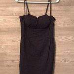 Andrew Marc  spaghetti straps navy blue bubble dress back zip/ support bra size 6 Photo 0