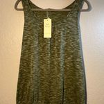 Green Midi Dress with Tank Top Style and Scoop Neck SZ L Grainy Flowy Print NWT Size L Photo 0