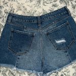 Harper Heritage Trendy Distressed Blue Denim Shorts Photo 4