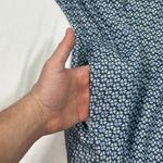 Gap Lyocell A-Line Summer Dress Blue & White Casual Swing Midi Dress Photo 4