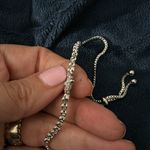 Macy's NWT Sterling  Silver Snowflake Swarovski Adjustable Tennis Bracelet Photo 5