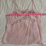 Petite Sophisticate Vintage 90s Silk Pink embroidered beaded Cami Top Photo 6
