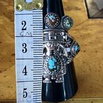 Matrix Turquoise Kachina Doll Ring Size 9 Silver Photo 6