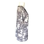 Bibi Tie Dye Print Top Contrast Caged Neck Short Sleeve Gray Women's Size Small Photo 2