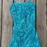 Wild Fable NWT | size medium | Sparkling Blue Sequin Dress with lace up back Photo 0