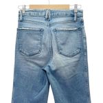 Good American  Good Curve Straight Jeans Medium Wash Fray Pockets Size 26 | 2 Photo 5