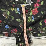 Pam & Gela  Black Floral High Waist Shorts Size Large Photo 8