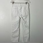 J.Crew Denim Billie Demi Boot Crop Raw Hem White Jeans Size 28 Photo 3