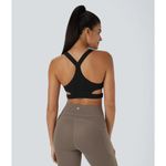 Halara  Low Support Crossover Hem Cut Out Racerback Yoga Pilates Sports Bra Blk S Photo 6