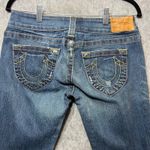 True Religion  Bootcut Jeans Dark Wash Distressed Denim USA Made Size‎ 29 Altered Photo 11