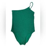 Good American 90s Hot metallic green one shoulder One Piece swimsuit 3 L Photo 8