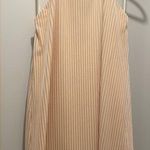 Very J Cream Beige Plisse Textured Trapeze Neck Sleeveless Dress - M Photo 4