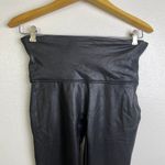 Spanx  Faux Leather Leggings XL Black Womens Pull On Shaping Going Out Sexy EUC Photo 2