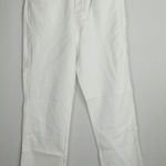 ZARA White Mom Jeans Women's Size 4 Cotton High Waist Preppy Tapered Raw Hem Photo 0