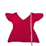 WAREHOUSE gorgeous hot pink blouse with glitter design Size 6 Photo 1