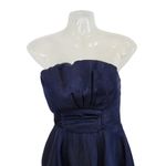 Jill Stuart Collection Back Zip Satin Strapless Party Prom Dress Navy Blue Sz 6 Photo 3