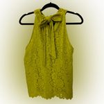 J.Crew  Chartreuse Lace Halter Tie Neck Blouse Size S Photo 1