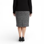 Lane Bryant NWT  Ponte Knit Pencil Skirt Womens 28 Black White Digi Tech Career Photo 1